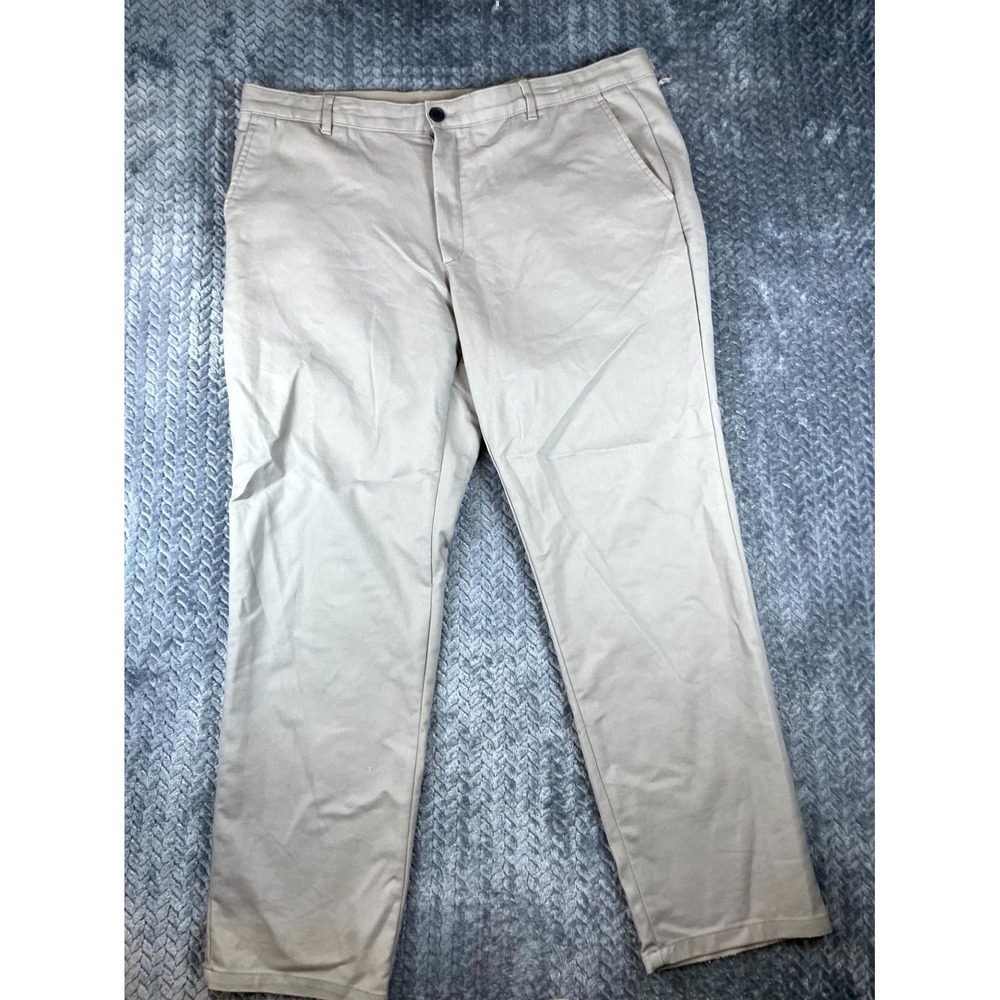 Alfani Chino Pants Men 38x30 Beige Cotton Stretch Straight Leg Casual Minimalist